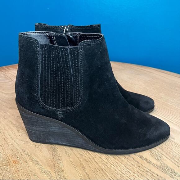 Frye & Co. Kaye Suede Chelsea Boot Pointed Toe Western Wedge Women’s Size 10 - Picture 2 of 11